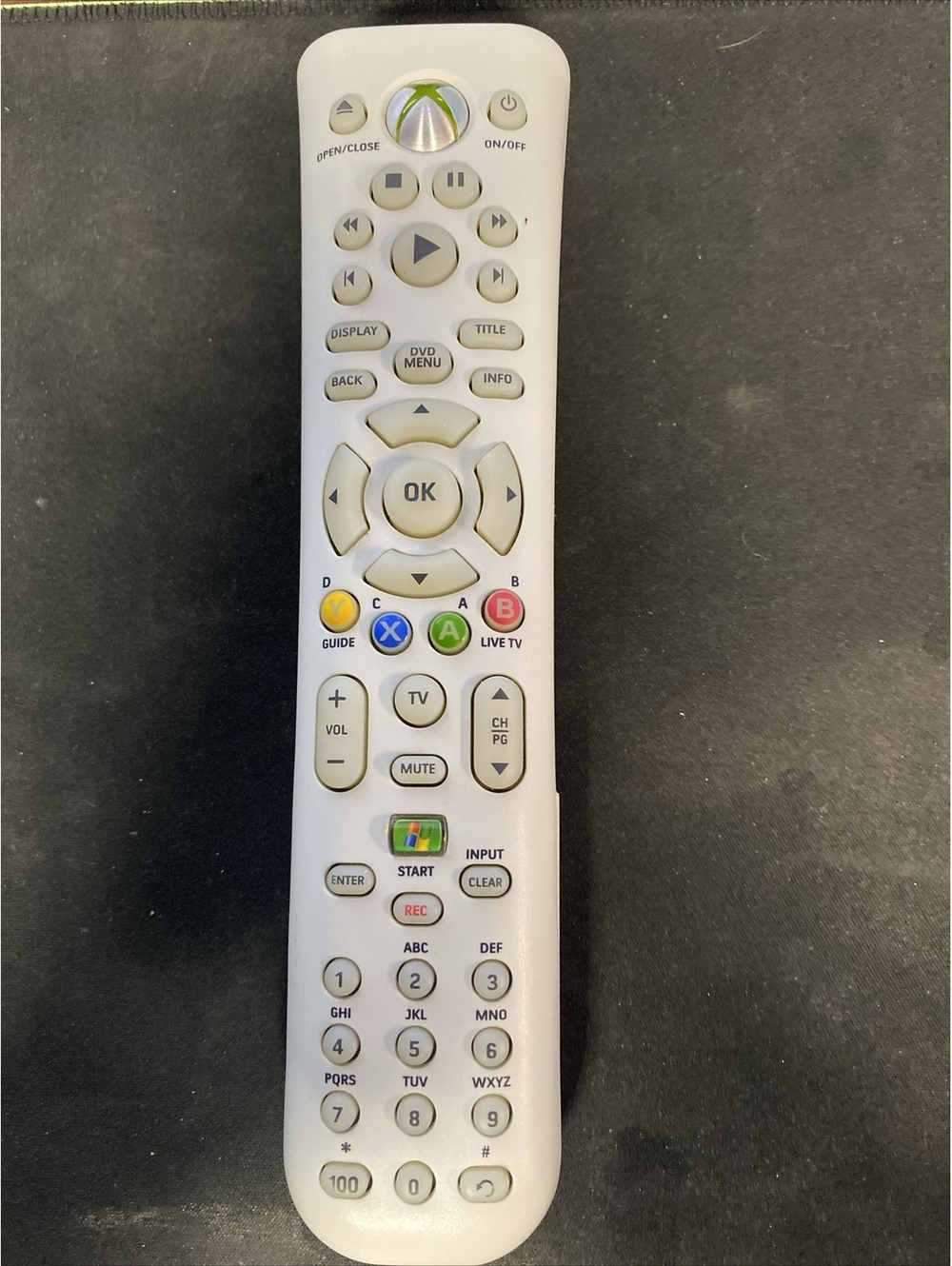 Official Xbox 360 Universal Media Remote Control White Microsoft OEM
